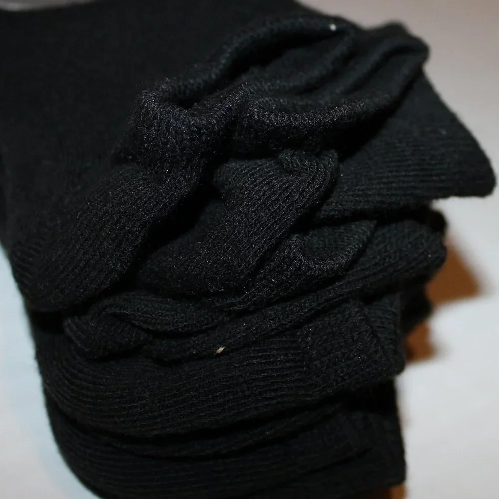 New Black Game Sport No Show Socks 6 Pack Kids Size Small S 10-4 Poly Spandex